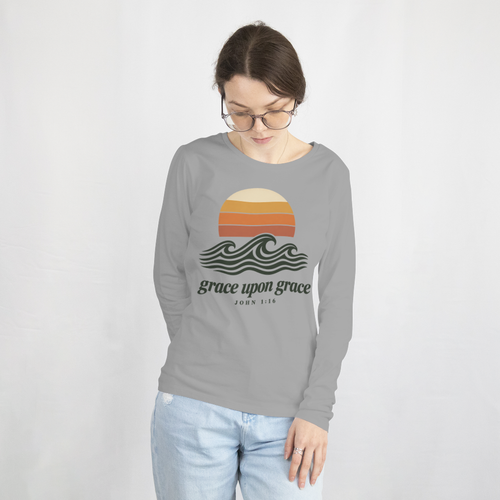 Grace Upon Grace – Long Sleeve Tee in Sport Grey