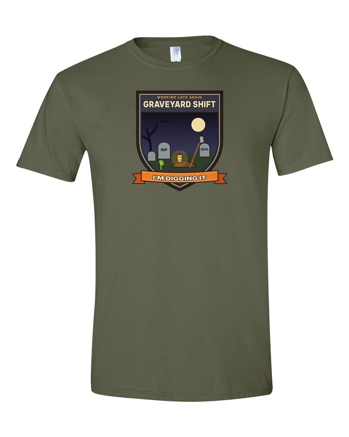 Graveyard Shift: I'm Digging It - Funny Halloween T-Shirt