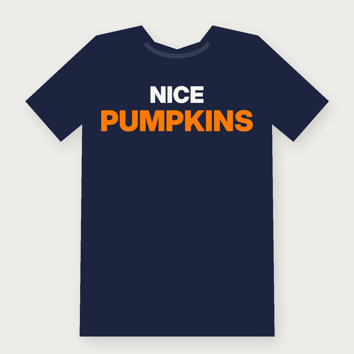 Nice Pumpkins Funny Halloween T-Shirt on navy