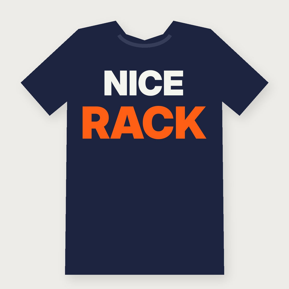 Nice Rack Funny Hunting T-Shirt on navy