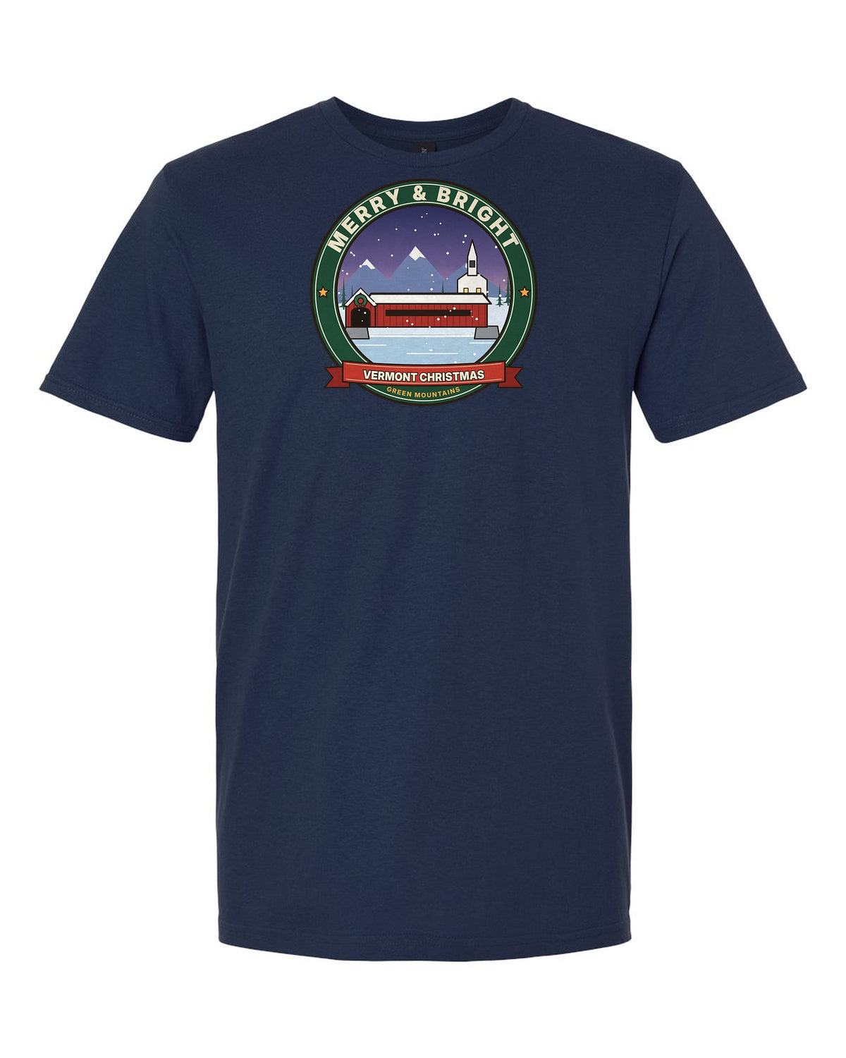 Merry & Bright: Vermont Christmas - Covered Bridge T-Shirt