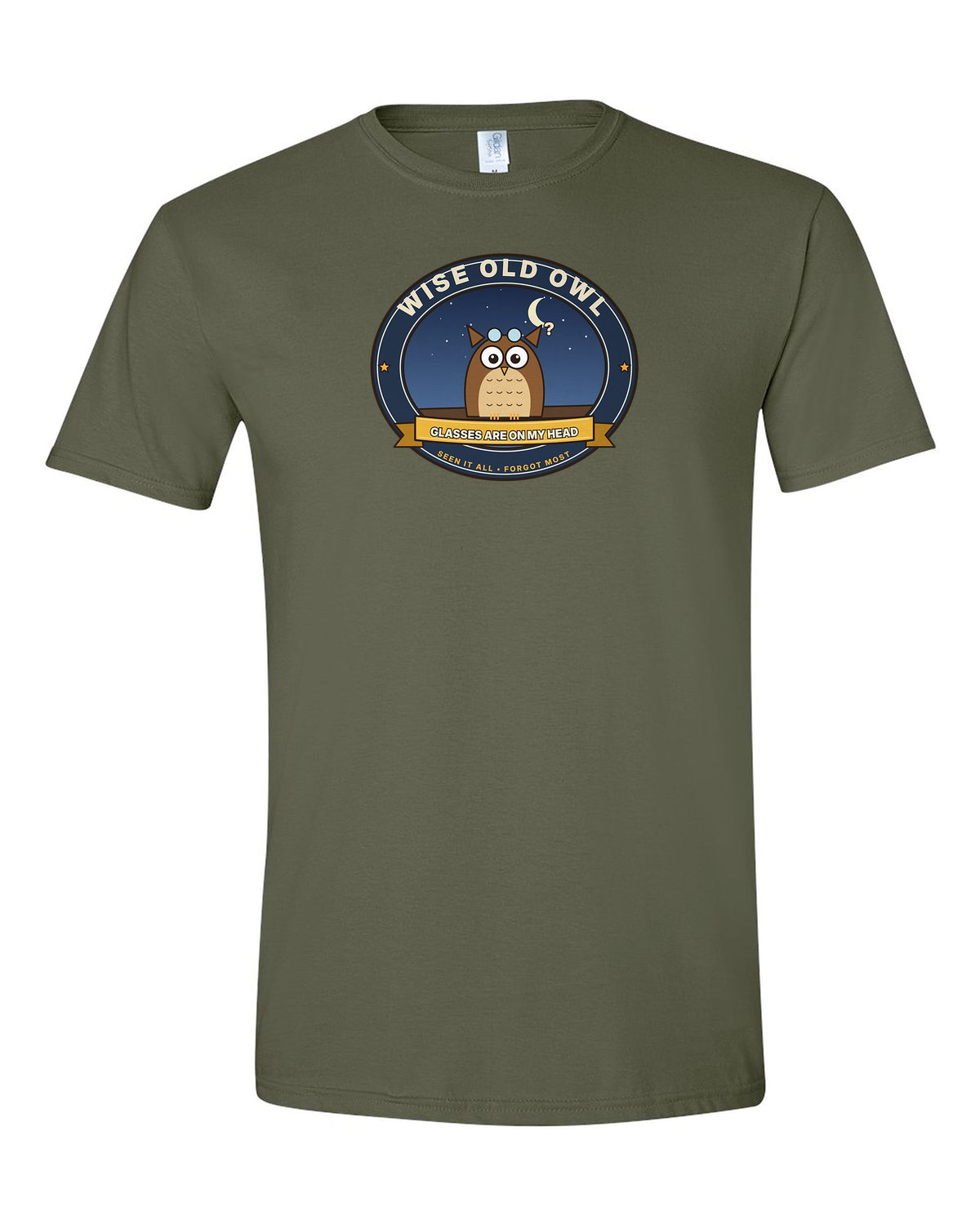 Wise Old Owl: Glasses Are on My Head - Funny Birthday T-Shirt