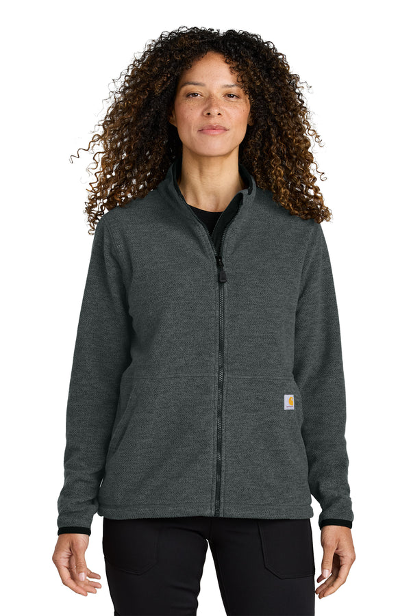 Custom Carhartt Women’s Textured Full-Zip Fleece Jacket (CT106419)