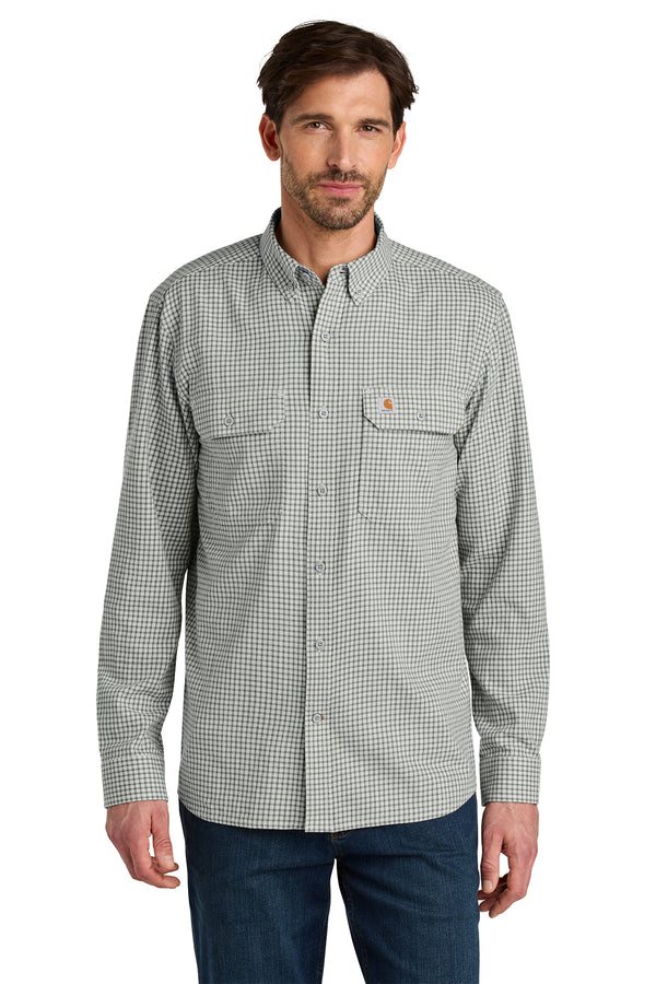 Custom Carhartt Rugged Flex Plaid Long Sleeve Shirt (CT107109)