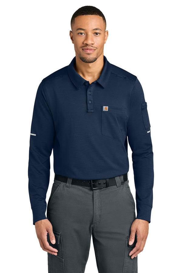 Custom Carhartt FLD & RSCU Long Sleeve Polo (CTC16129)