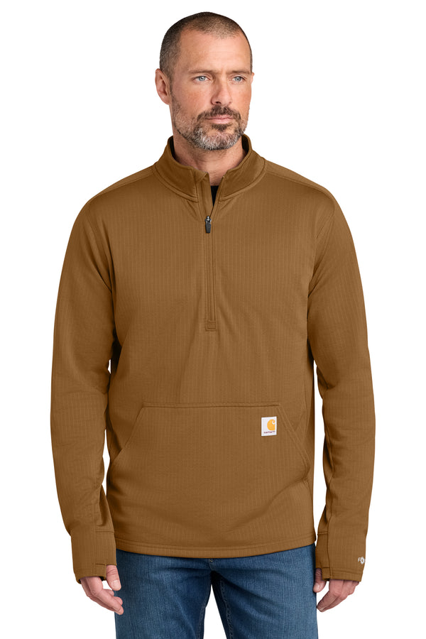 Custom Carhartt Force 1/2-Zip Grid Fleece (CT107814)