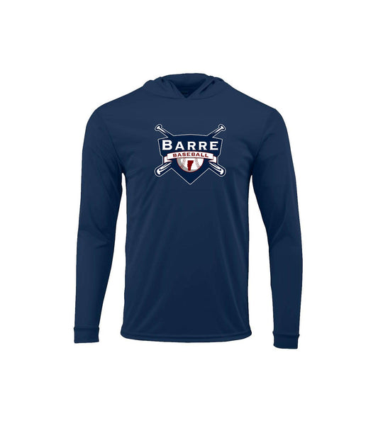Barre Baseball - Paragon - Youth Bahama Performance Hooded Long Sleeve T-Shirt -