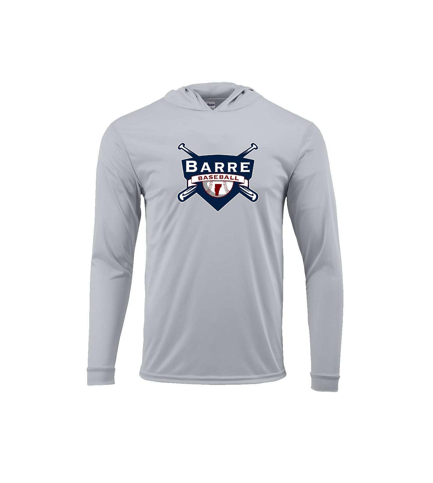 Barre Baseball - Paragon - Youth Bahama Performance Hooded Long Sleeve T-Shirt -