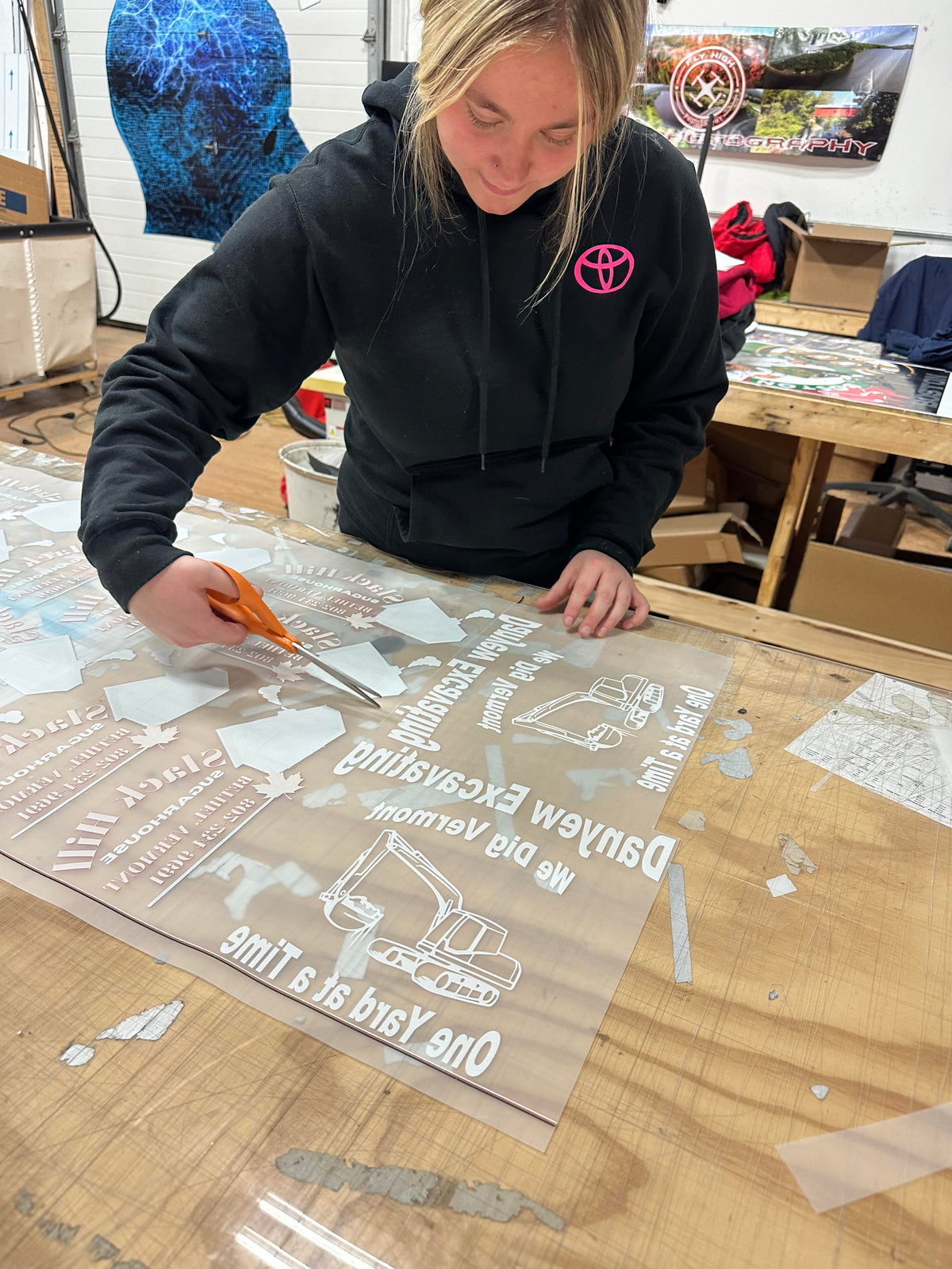 Full-color custom DTF heat transfer prints, printed in Barre, VT by Granite City Graphics