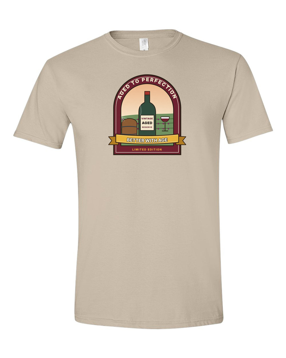 Aged to Perfection: Better With Age - Wine Birthday T-Shirt