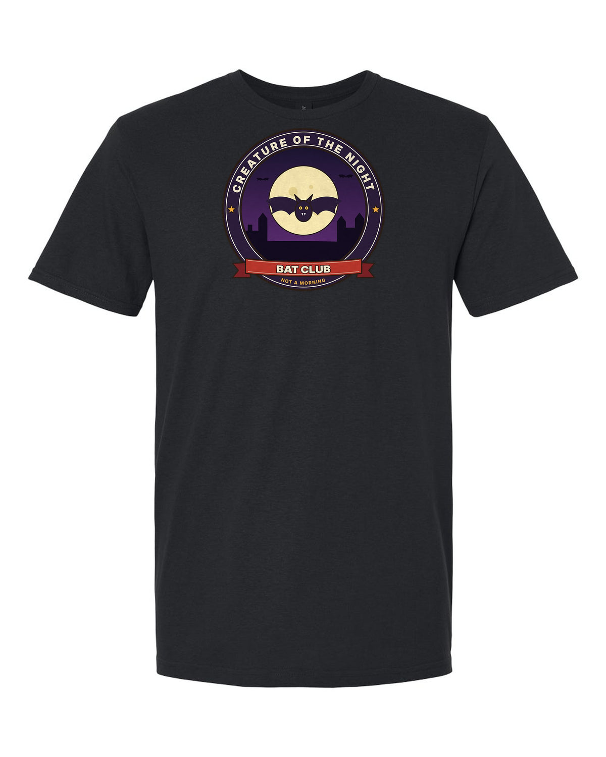 Creature of the Night: Bat Club - Not a Morning Person Halloween T-Shirt