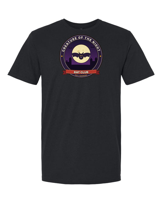 Creature of the Night: Bat Club - Not a Morning Person Halloween T-Shirt