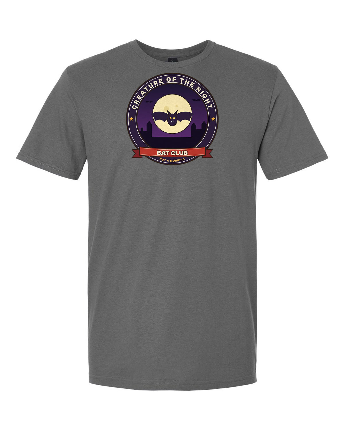 Creature of the Night: Bat Club - Not a Morning Person Halloween T-Shirt