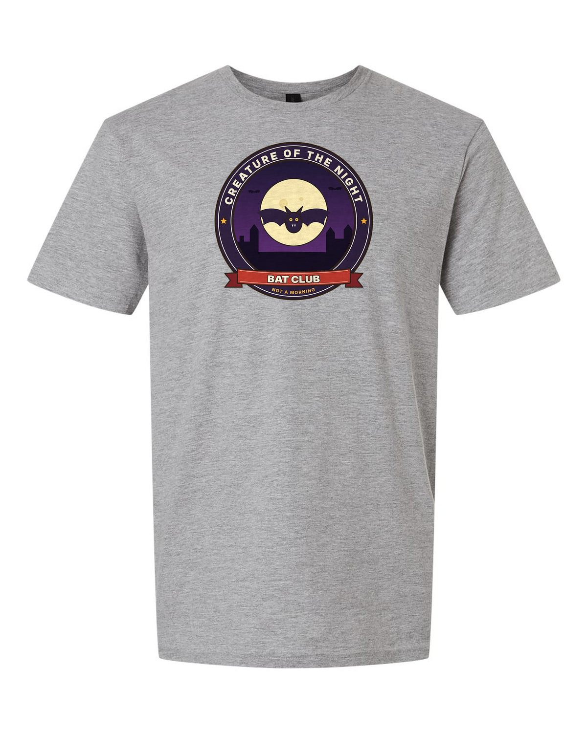 Creature of the Night: Bat Club - Not a Morning Person Halloween T-Shirt