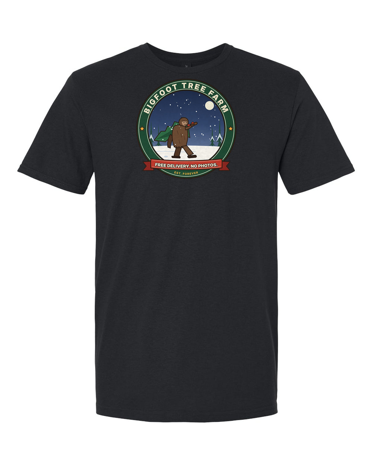 Bigfoot Tree Farm - Funny Christmas T-Shirt