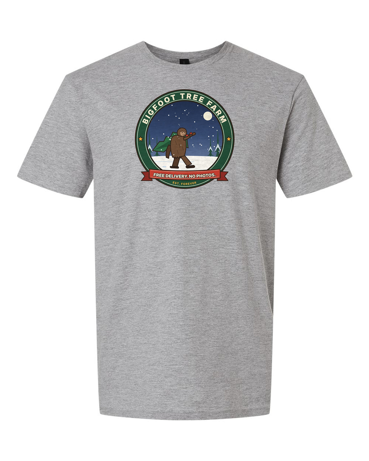 Bigfoot Tree Farm - Funny Christmas T-Shirt