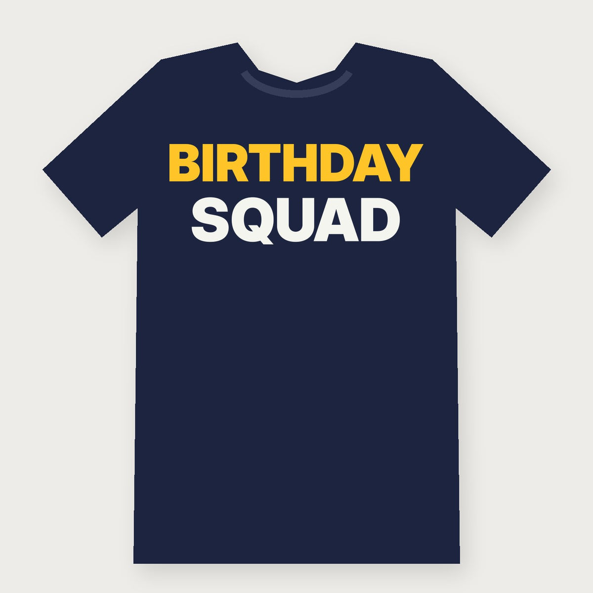 Birthday Squad Group & Party T-Shirt on navy
