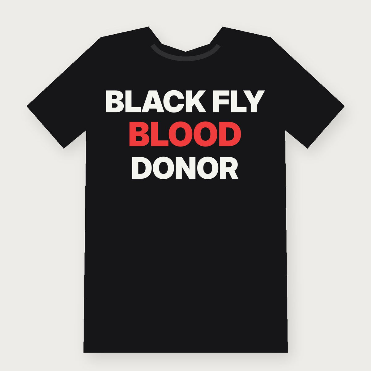Black Fly Blood Donor Funny Vermont T-Shirt on black