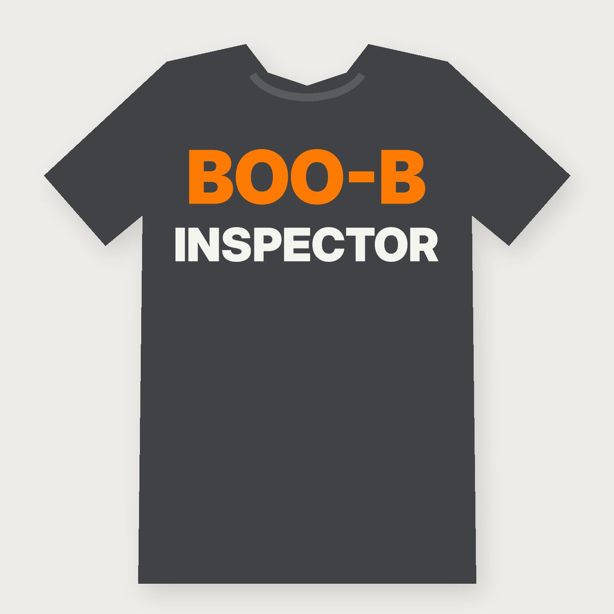 Boo-B Inspector Funny Halloween T-Shirt on charcoal