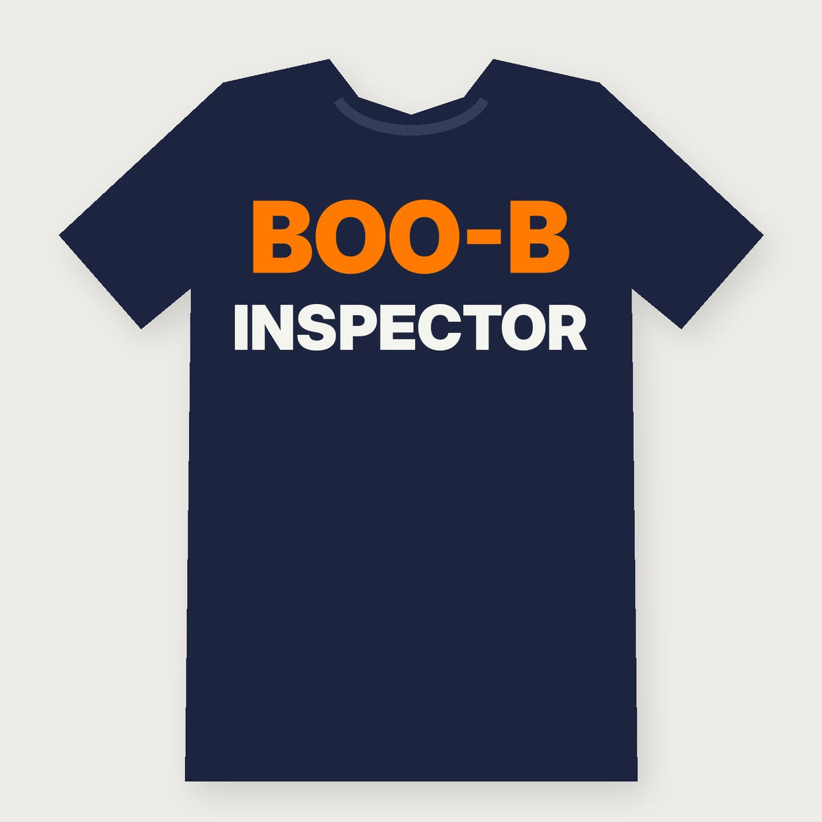 Boo-B Inspector Funny Halloween T-Shirt on navy