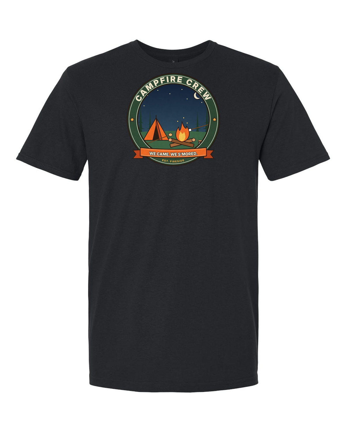 Campfire Crew: We Came. We S'mored. - Camping Group T-Shirt