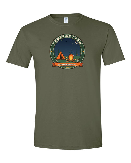 Campfire Crew: We Came. We S'mored. - Camping Group T-Shirt