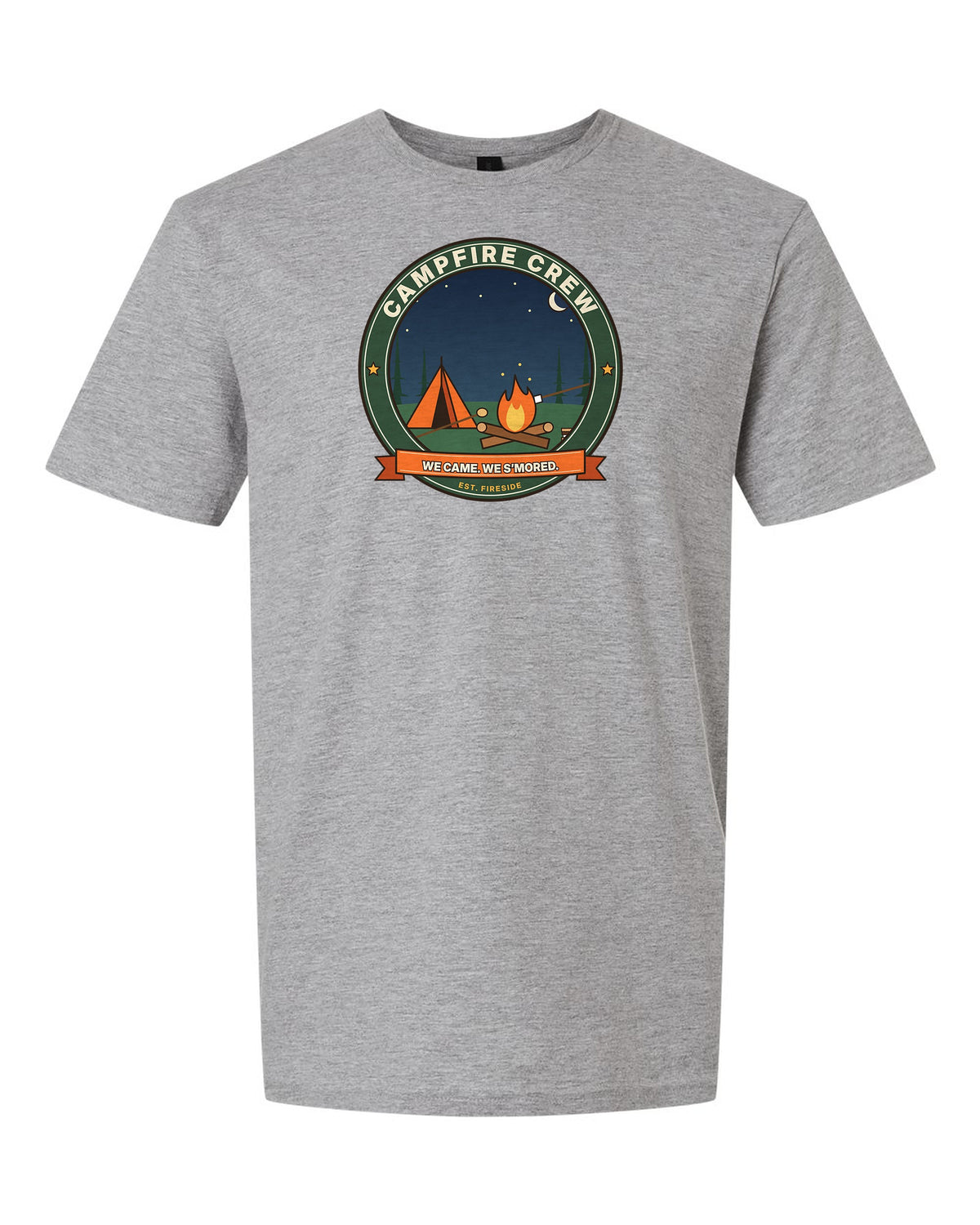 Campfire Crew: We Came. We S'mored. - Camping Group T-Shirt