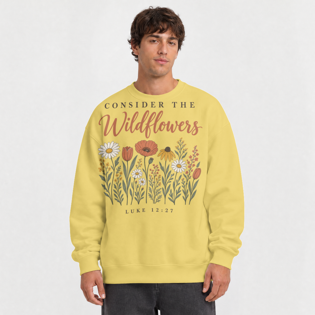 Consider the Wildflowers – Crewneck Sweatshirt in Daisy