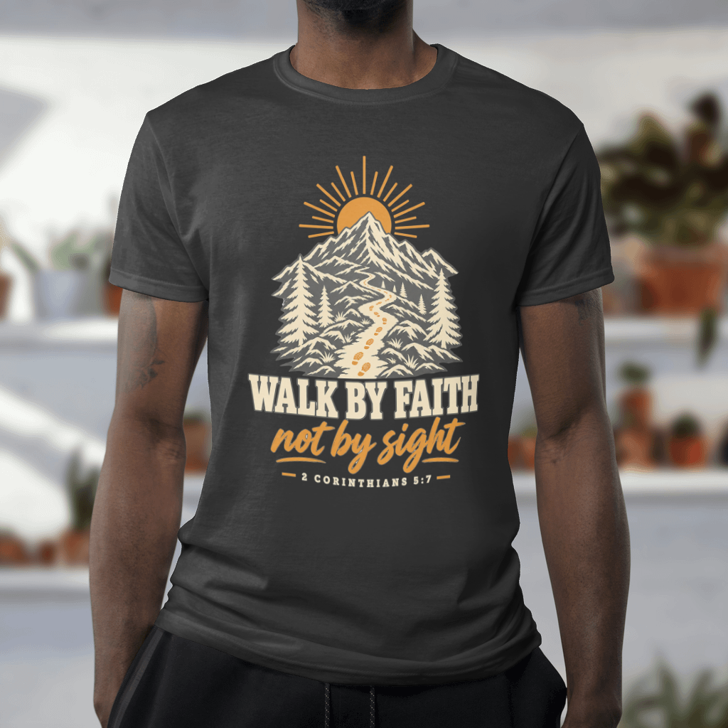 Walk by Faith – Softstyle Tee in Black