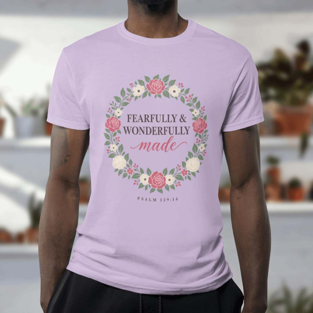 Fearfully & Wonderfully Made – Comfort Colors Tee in Orchid