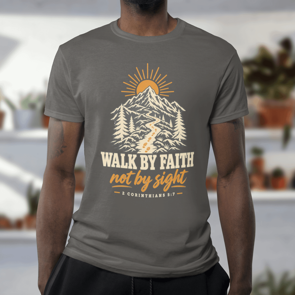 Walk by Faith – Comfort Colors Tee in Pepper