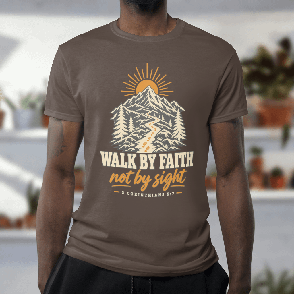 Walk by Faith – Comfort Colors Tee in Espresso