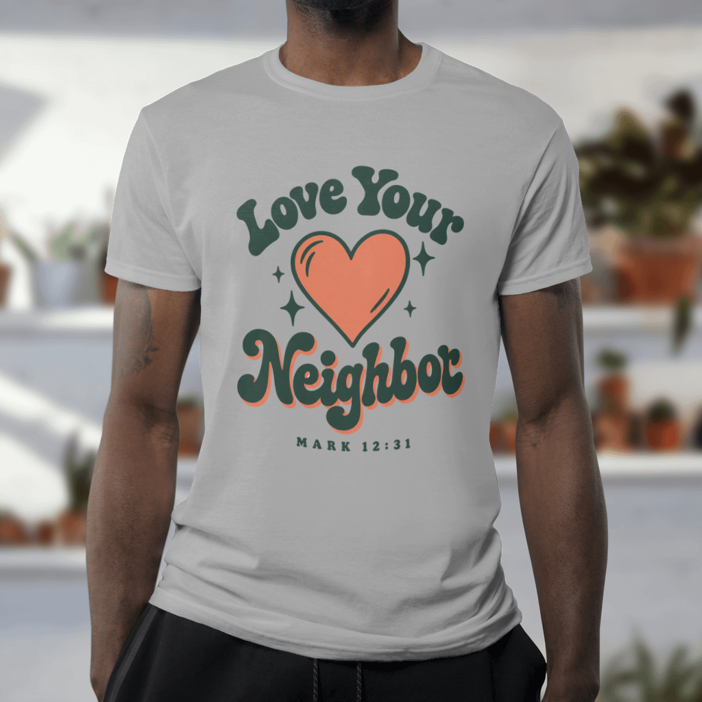 Love Your Neighbor – Softstyle Tee in Sport Grey