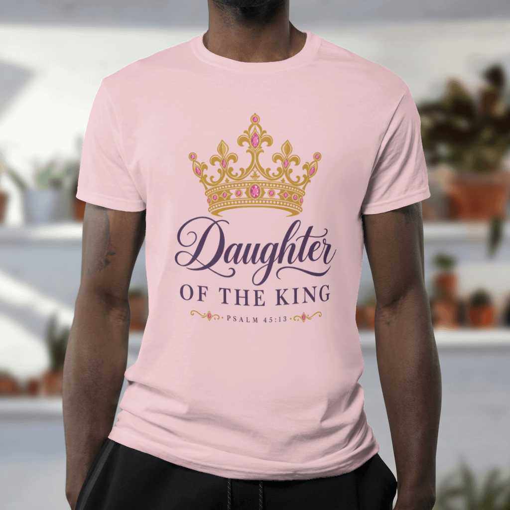 Daughter of the King – Softstyle Tee in Light Pink