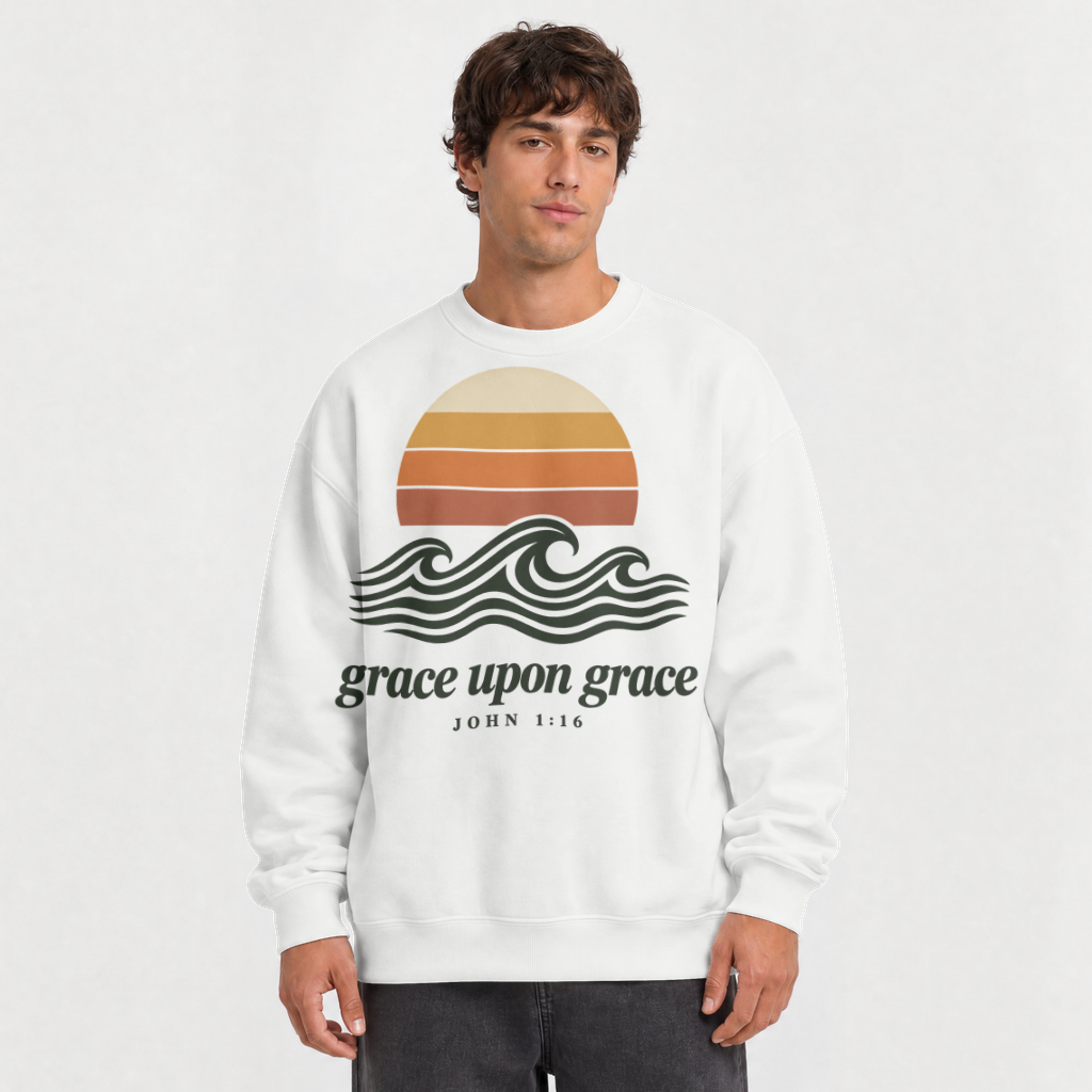 Grace Upon Grace – Crewneck Sweatshirt in White