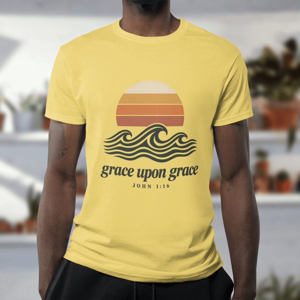 Grace Upon Grace – Softstyle Tee in Daisy