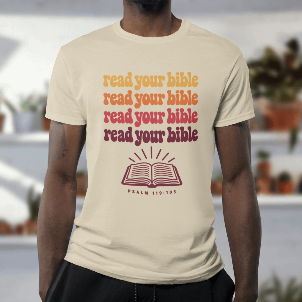 Read Your Bible – Softstyle Tee in Sand