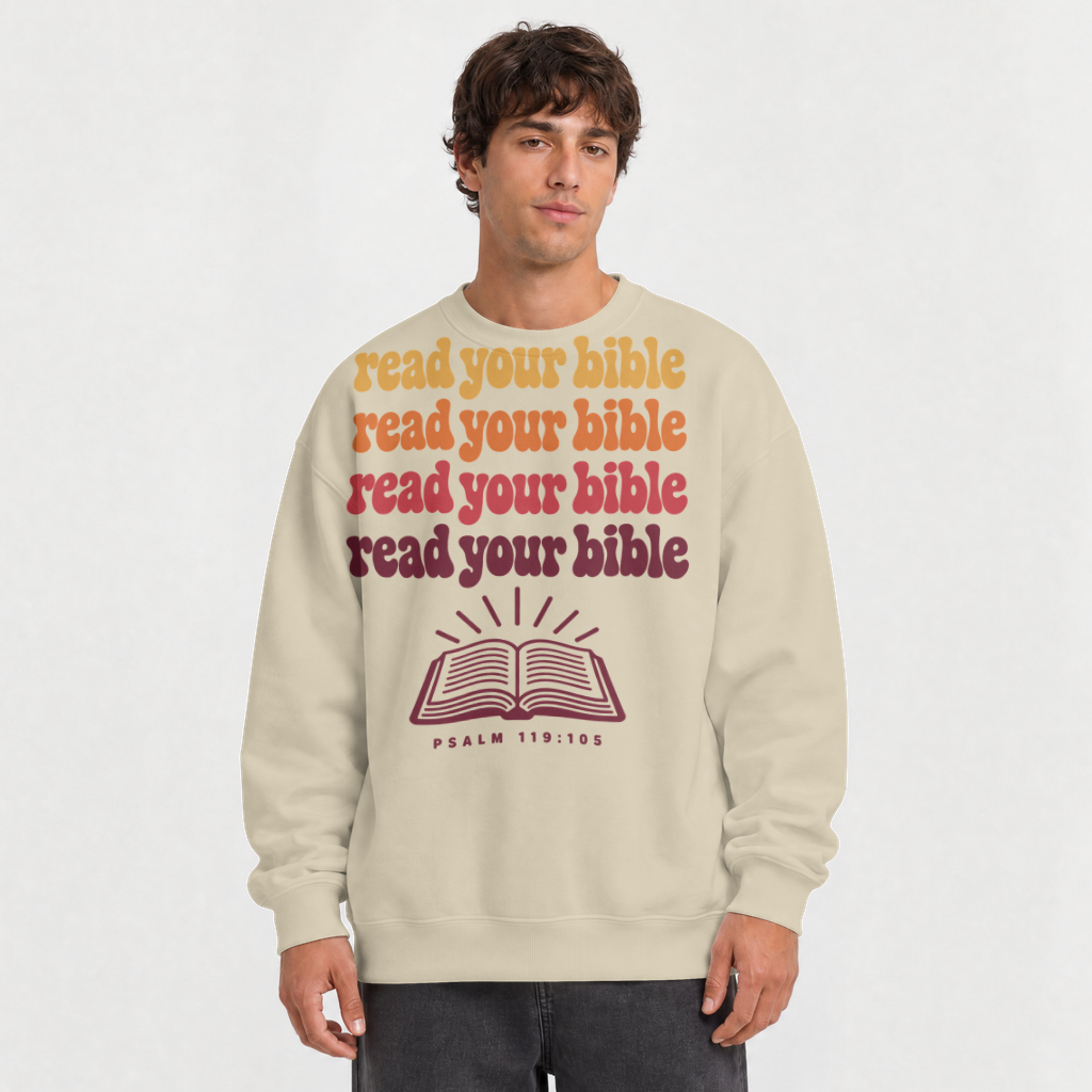 Read Your Bible – Crewneck Sweatshirt in Sand