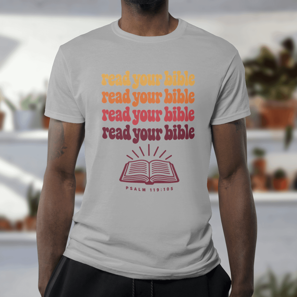Read Your Bible – Softstyle Tee in Sport Grey