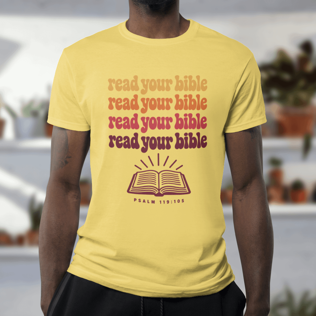 Read Your Bible – Softstyle Tee in Daisy
