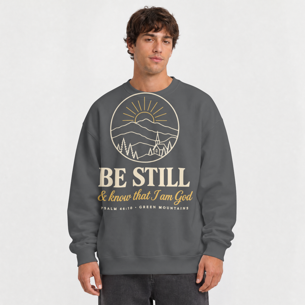Be Still & Know Vermont – Crewneck Sweatshirt in Charcoal