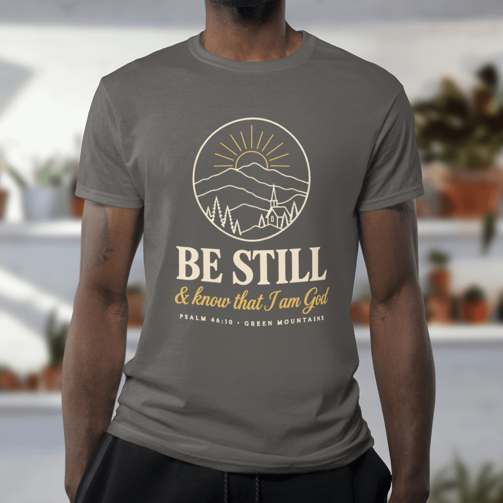 Be Still & Know Vermont – Comfort Colors Tee in Pepper