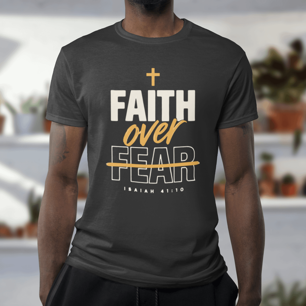 Faith Over Fear – tee in Black