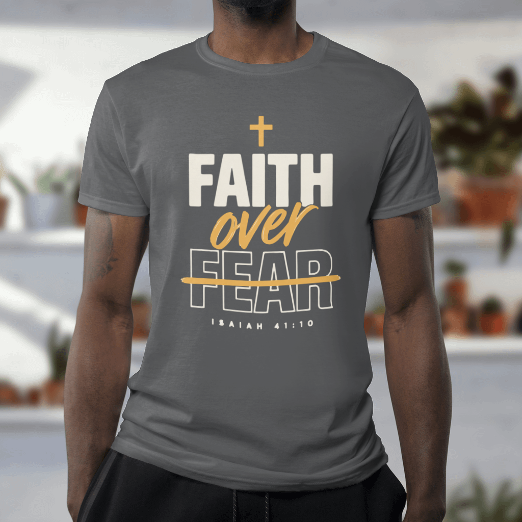 Faith Over Fear – Softstyle Tee in Charcoal