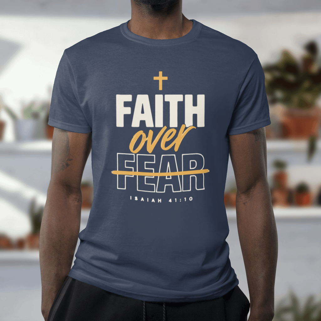 Faith Over Fear – Softstyle Tee in Navy