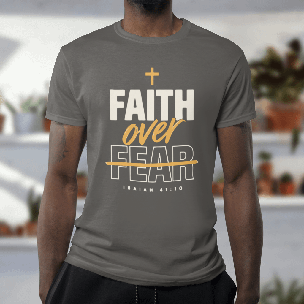 Faith Over Fear – Comfort Colors Tee in Pepper