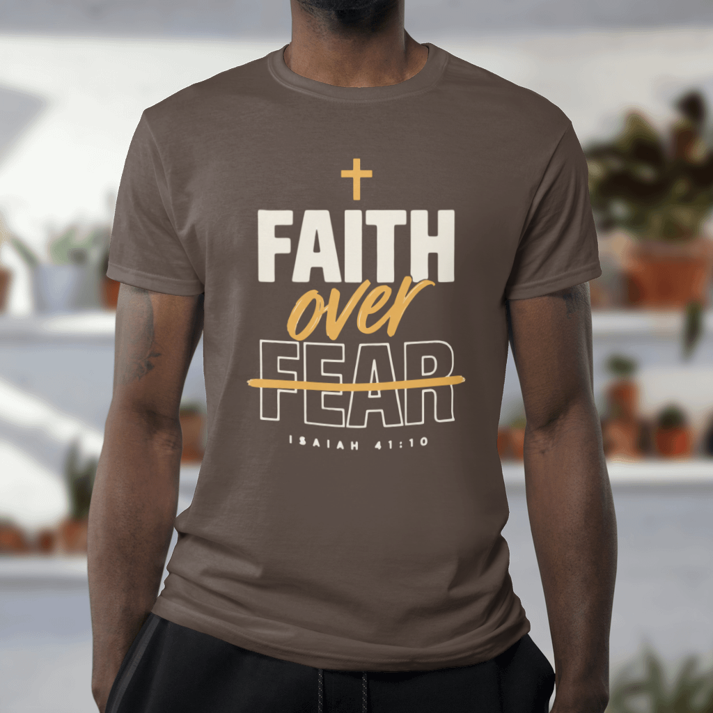 Faith Over Fear – Comfort Colors Tee in Espresso