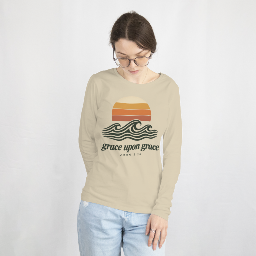 Grace Upon Grace – Long Sleeve Tee in Sand