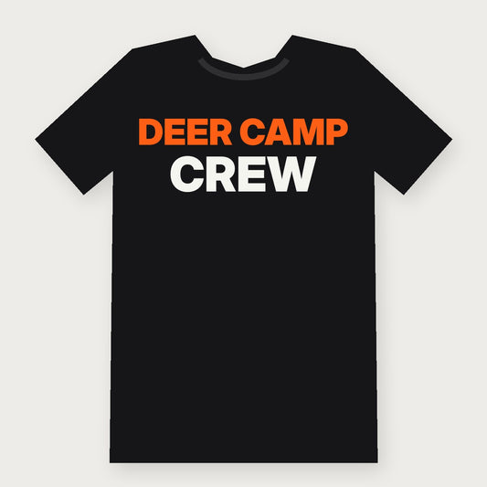 Deer Camp Crew Group & Party T-Shirt on black