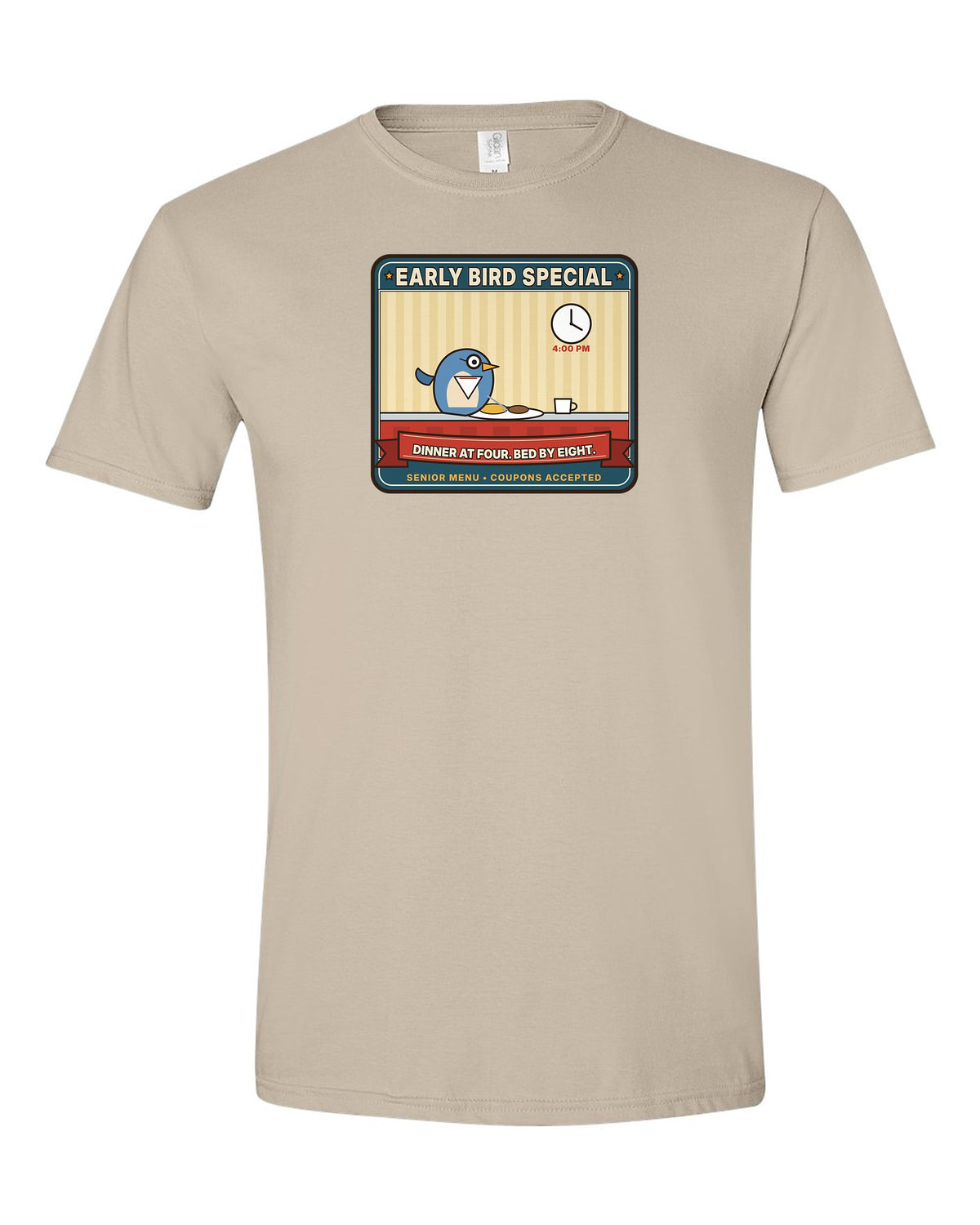 Early Bird Special: Dinner at Four. Bed by Eight. - Funny Retirement T-Shirt